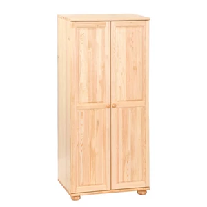 221 termék, 2 ajtós natúr borovi fenyő szekrény, akasztós 80 cm széles