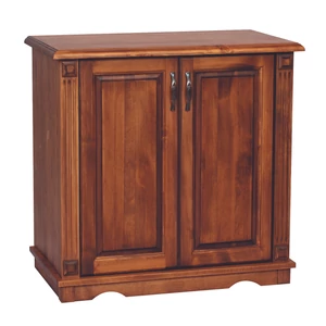 CLA121 termék, 2 ajtós, pácolt dió színú borovi fenyő komód, 96 cm széles